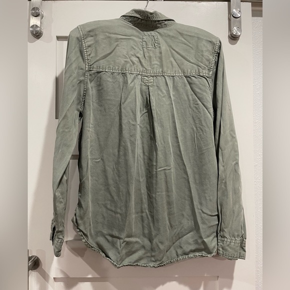 Green flannel style button up - Picture 2 of 2